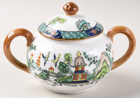 Ye Olde Willow Sugar Bowl & Lid