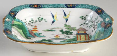Ye Olde Willow 8" Square Vegetable Bowl