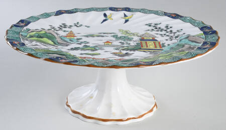 Ye Olde Willow 10" Diameter Pedestal Cake Stand