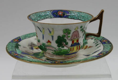 Ye Olde Willow Footed Cup & Saucer Set