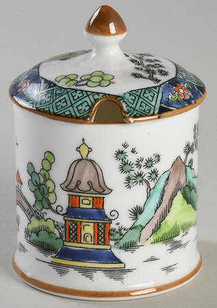 Ye Olde Willow Mustard Jar & Lid