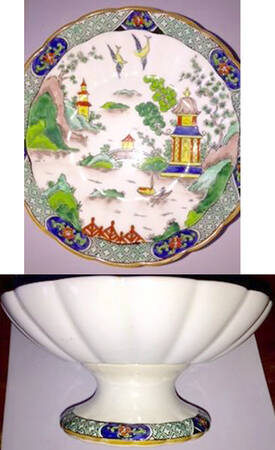 Ye Olde Willow Round Compote (Height X Width)