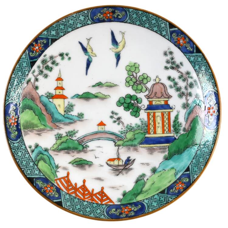 Ye Olde Willow Saucer for Footed Bouillon Cup