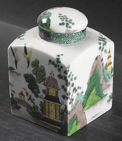 Ye Olde Willow Tea Caddy & Lid
