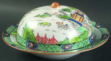 Ye Olde Willow Round Covered Butter