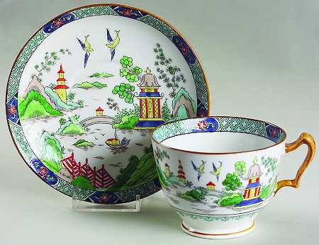Ye Olde Willow Footed Cup & Saucer Set