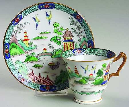 Ye Olde Willow Footed Cup & Saucer Set