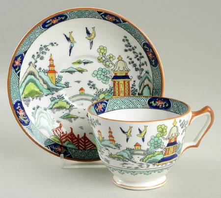 Ye Olde Willow Footed Cup & Saucer Set