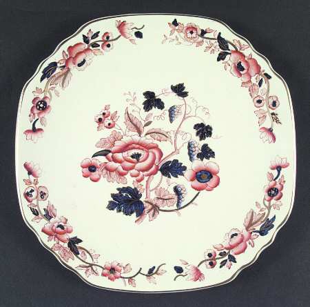 Old Derby Square Cake Plate