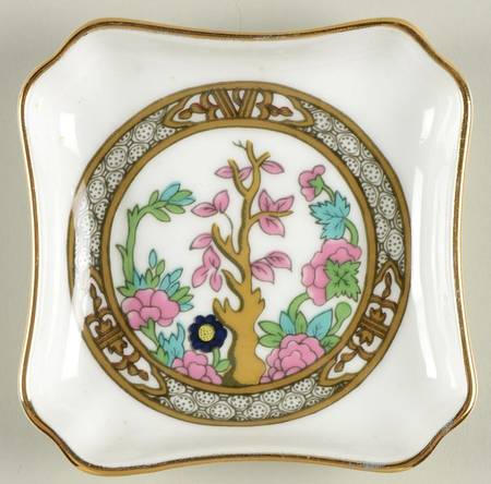 Indian Tree Multicolor (Scalloped, Newer) Square Ashtray