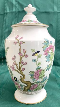 Indian Tree Multicolor (Scalloped, Newer) Large Covered Jar & Lid