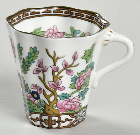 Indian Tree Multicolor (Scalloped, Newer) Flat Demitasse Cup