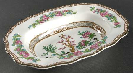 Indian Tree Multicolor (Scalloped, Newer) 10" Oval Vegetable Bowl
