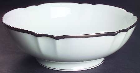 Colette Platinum 10" Large Salad Serving Bowl