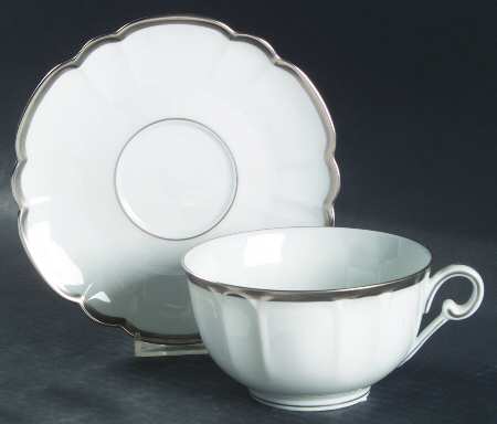 Colette Platinum Breakfast Cup & Saucer Set