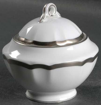 Colette Platinum Sugar Bowl & Lid