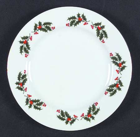White Holly Salad Plate