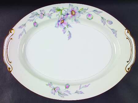 Silver Poppy 16" Oval Serving Platter