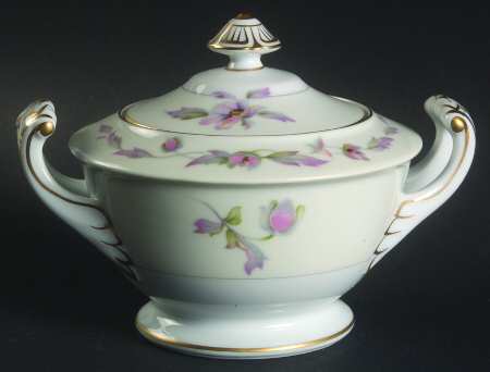 Silver Poppy Sugar Bowl & Lid