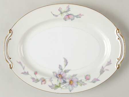 Silver Poppy 12" Oval Serving Platter