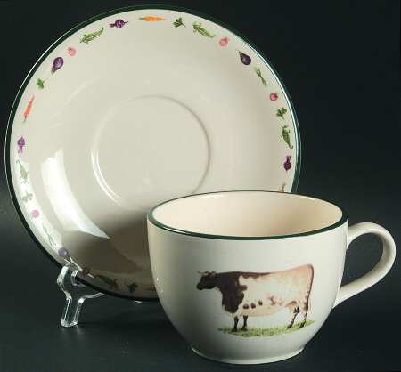 Farm Animals Jumbo Cup & Saucer Set
