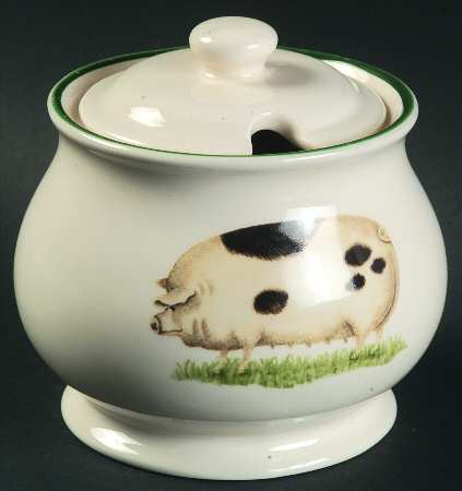 Farm Animals Sugar Bowl & Lid