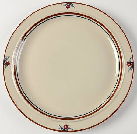 Perimeter II (Tan Trim) 12" Chop Plate (Round Platter)