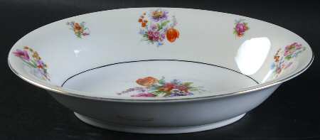 Springtime 9" Oval Vegetable Bowl by Chateau