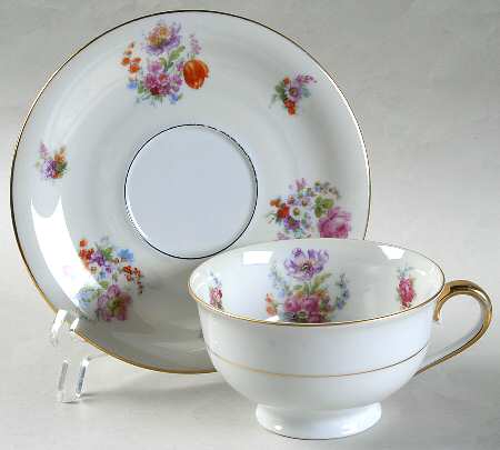 Springtime Footed Cup & Saucer Set
