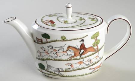Hunting Scene Mini Teapot & Lid