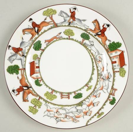 Hunting Scene Salad Plate
