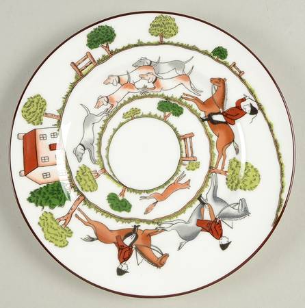 Hunting Scene Bread & Butter Plate