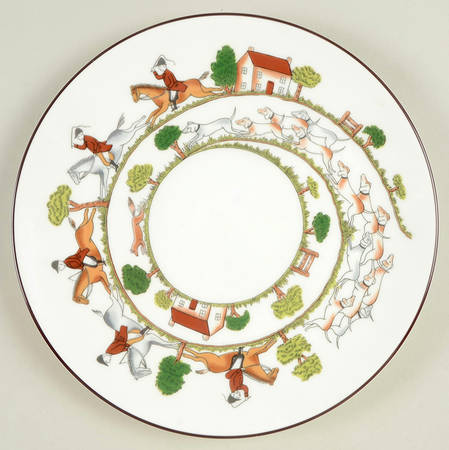 Hunting Scene Luncheon Plate