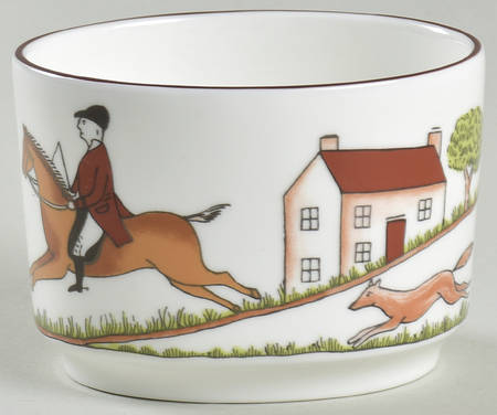 Hunting Scene Mini Open Sugar Bowl