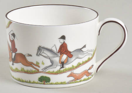 Hunting Scene Flat Cup