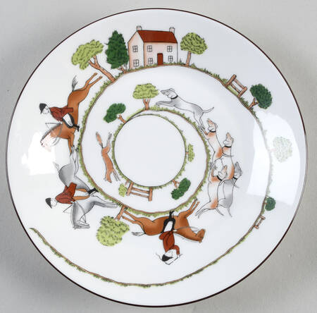 Hunting Scene Dessert/Pie Plate