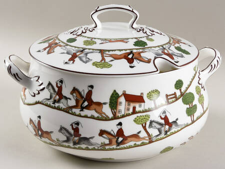Hunting Scene Tureen & Lid