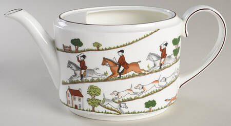 Hunting Scene Teapot No Lid