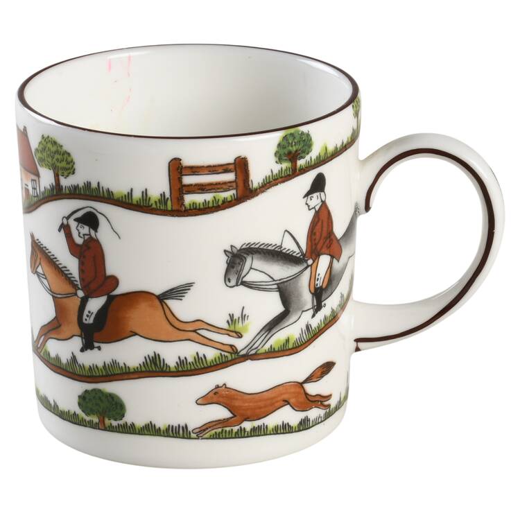 Hunting Scene Flat Cup