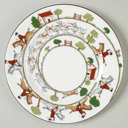 Hunting Scene Luncheon Plate