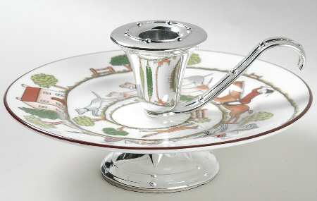 Hunting Scene 3"- 3 1/4" Candleholder (BB) HC