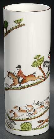 Hunting Scene 7" Vase