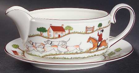Hunting Scene Gravy Boat & Underplate/Relish
