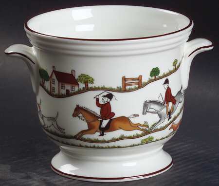 Hunting Scene Small Cachepot