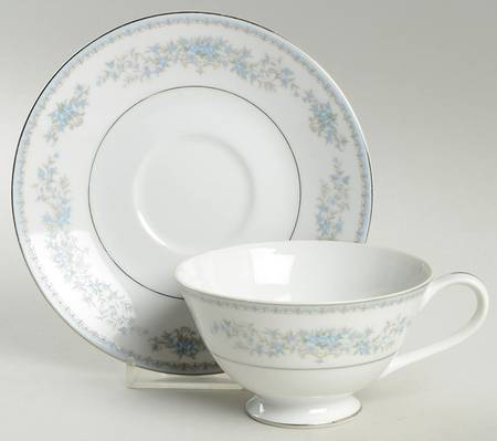 Royalty Footed Cup & Saucer Set by Crest Wood