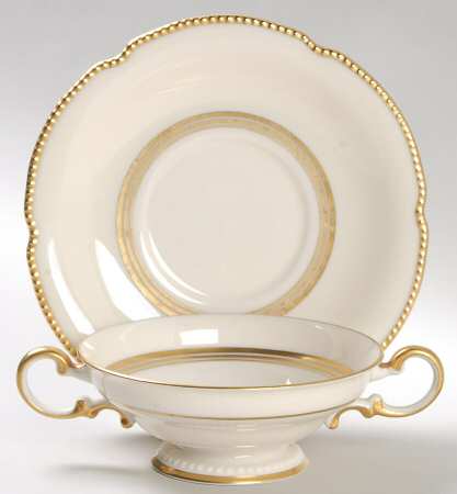 Regal Footed Cream Soup Bowl & Saucer Set