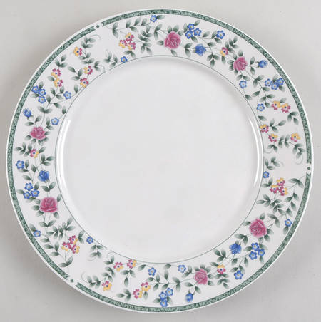 Diane (Porcelain, Gold Trim) 12" Chop Plate (Round Platter)