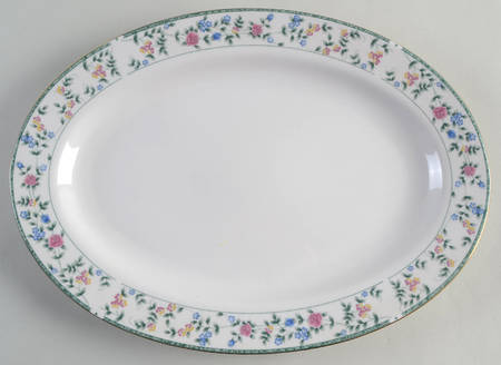 Diane (Porcelain, Gold Trim) 14" Oval Serving Platter