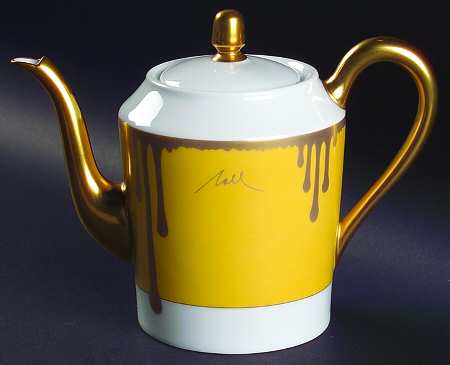 Tuscan Roses Yellow Coffee Pot & Lid