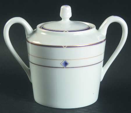 Diamants Bleus Sugar Bowl & Lid